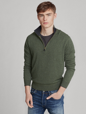 Washable Cashmere Quarter-zip Sweater