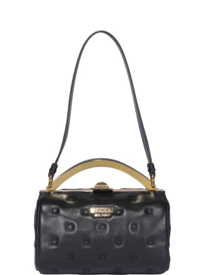 Moschino Logo Quilted Shoulder Bag