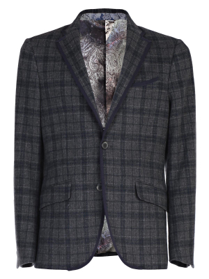 Etro Single Breasted Checked Blazer