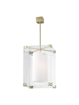 Achilles 3 Light Large Pendant Aged Brass