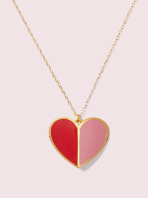 Heritage Spade Enamel Heart Pendant