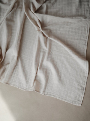 Muslin Swaddle Blanket Organic Cotton - Fog