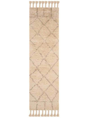 Casablanca Diamond Ivory/light Gray Runner Rug