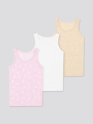 Toddler Cotton Mesh Tank Top (set Of 3)