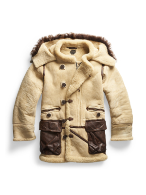 Shearling Hooded Coat