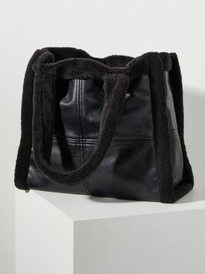 Reversible Sherpa Tote Bag