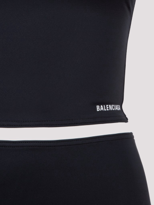 Balenciaga Logo Printed Two-piece Swimsuit