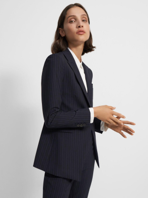 Etiennette Blazer In Striped Good Wool