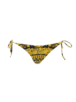 Versace Graphic Print Side-tied Bikini Bottoms