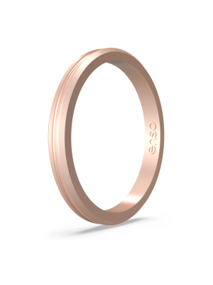 Elements Contour Halo Silicone Ring - Rose Gold