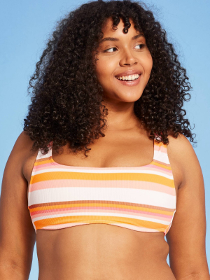 Juniors' Ribbed Bralette Bikini Top - Xhilaration™ Multi Stripe