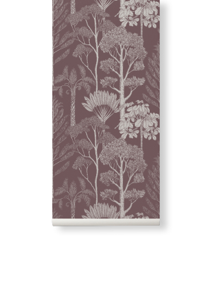 Katie Scott Wallpaper In Trees Mahogany