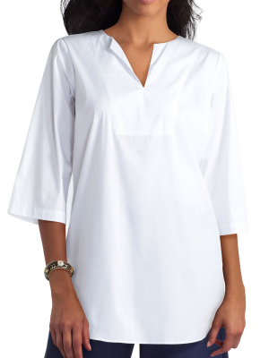 Isaac Mizrahi Split Neck Tunic