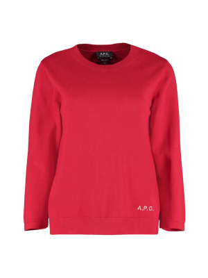 A.p.c. Logo Embroidered Crewneck Jumper