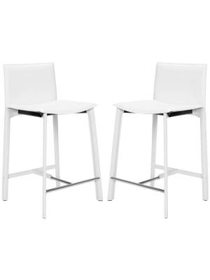 Set Of 2 Janet Counter Height Barstools - Safavieh