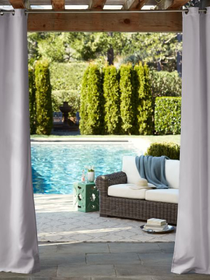 Sunbrella® Indoor/outdoor Grommet Solid Cast Curtain - Slate