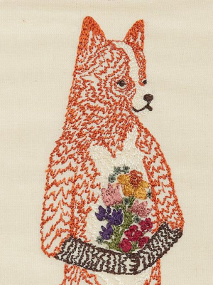 Fox With Flowers Card