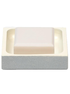 Pigeon & Poodle Manchester Square Soap Dish - Cloud Gray