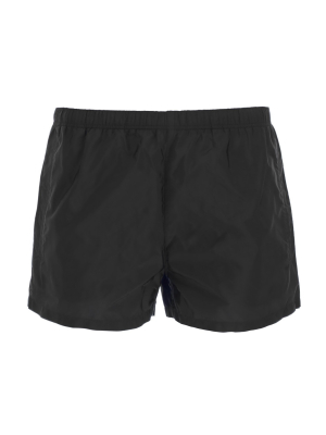 Prada Logo Patch Swim Shorts