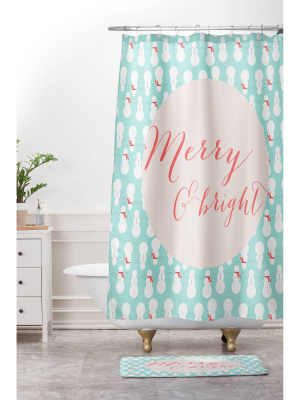 Allyson Johnson Merry And Bright Shower Curtain Blue - Deny Designs