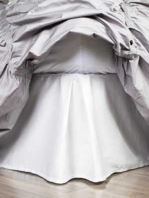 White Pleated Bed Skirt