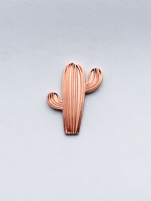 Saguaro Cactus Pin: Rose Gold