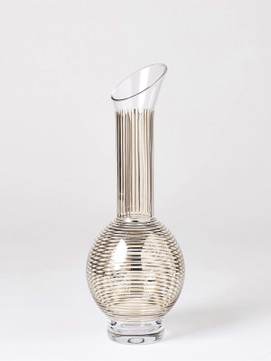 Global Views Platinum Stripe Wine Decanter Sphere - Clear