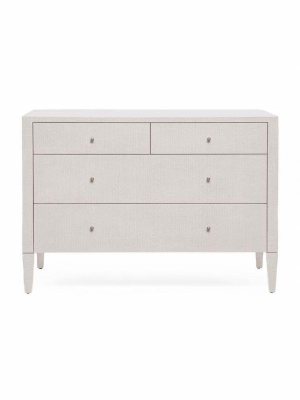 Conrad 48" Dresser French Gray Faux Raffia