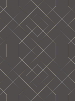 Ballard Geometric Wallpaper In Grey From The Scott Living Collection By Brewster Home Fashions