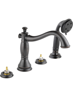 Delta Faucet T4797-lhp Delta T4797-lhp Cassidy Deck Mounted Roman Tub Filler Trim With Hand Shower