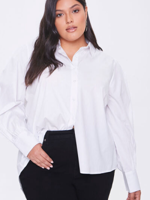 Plus Size Poplin Shirt