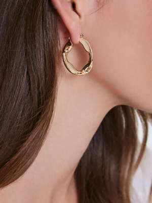 Hammered Hoop Earrings