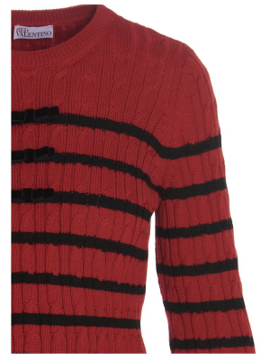 Redvalentino Striped Knit Sweater