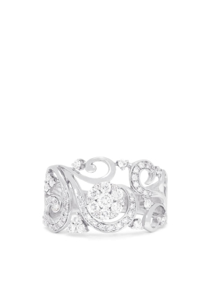 Effy Bouquet 14k White Gold Diamond Filigree Ring, 0.53 Tcw