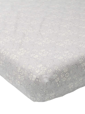 Fitted Sheet Made With Liberty Fabric Capel Grey