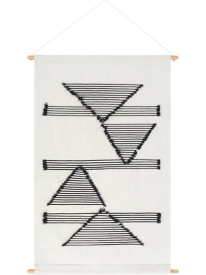 Salma Wall Hanging Ivory/black