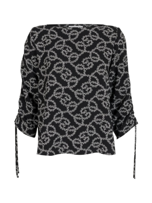 Flora Top Black Print