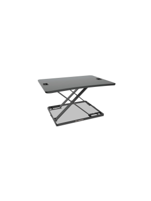 Alera® Adaptivergo Ultra-slim Sit-stand Desk, 31 1/3" X 22" X 15 3/4", Black Aewr6b