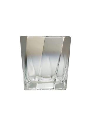 Kim Seybert Helix Double Old Fashioned In Silver - Set Of 4