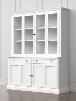 Cameo 2-piece White Glass Door Wall Unit