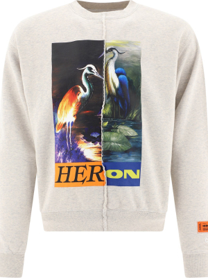 Heron Preston Split Heron Print Sweatshirt