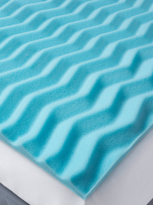 1.5" Reversible Wave Memory Foam Mattress Topper - Made By Design™