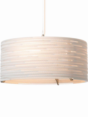 Drum Scraplight Pendant White In Various Sizes