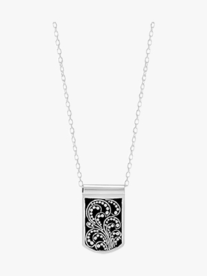 Reversible Signature Scroll Dog Tag Necklace