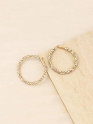 Rope Chain 18k Gold Plated Hoops