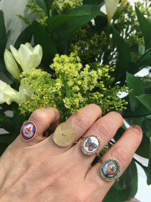 Enamel Heart Ring