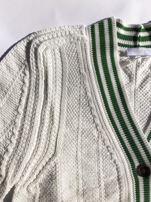 Knit Cardigan With Feminist Crest
