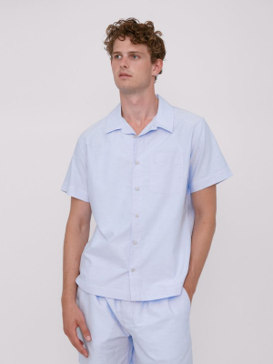 Organic Cotton Oxford Short-sleeved Shirt