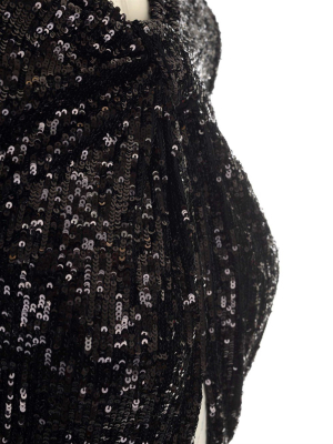 Saint Laurent Cut-out Sequins Mini Dress