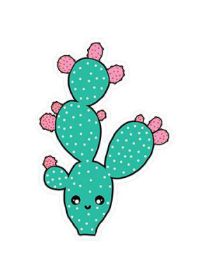 Kawaii Paddle Cactus Sticker